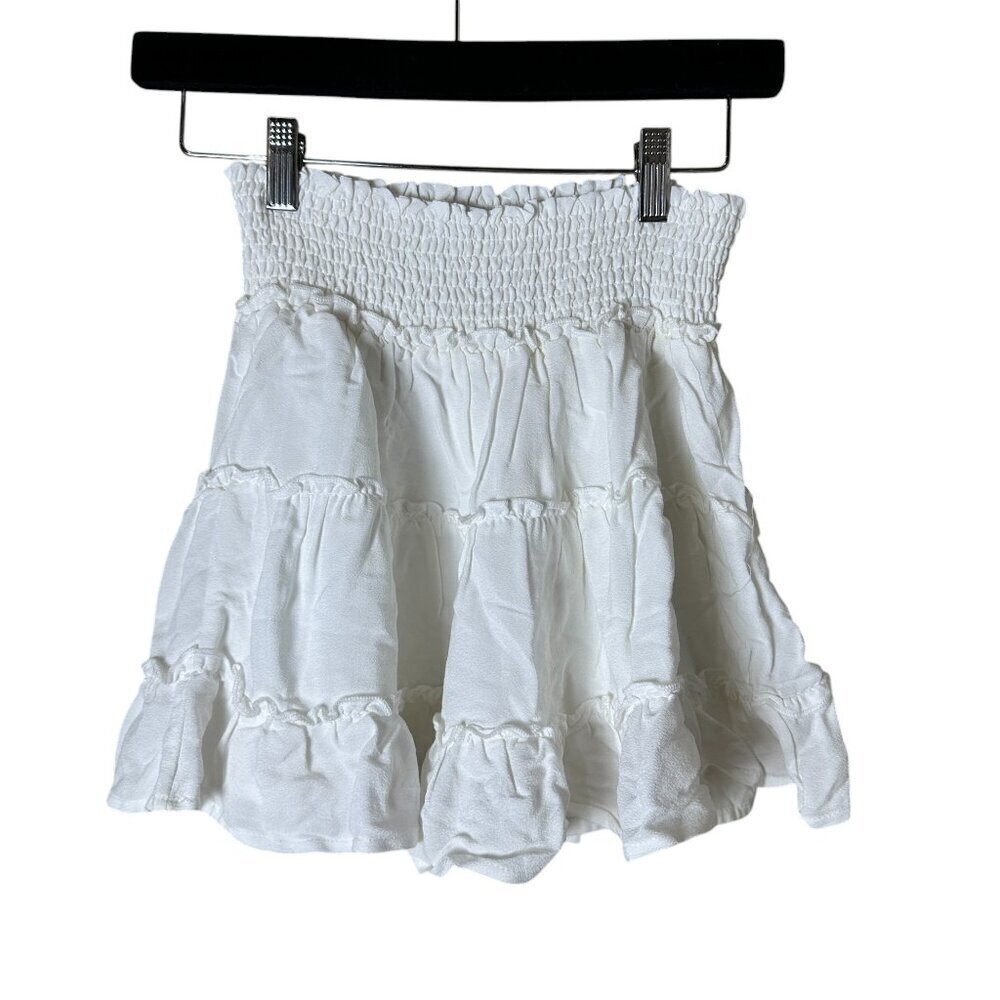 GARAGE Tiered & Smocked Mini Skirt Size XS with Lining